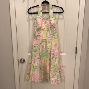 LILLY PULITZER Floral Halter Summer Dress 👗